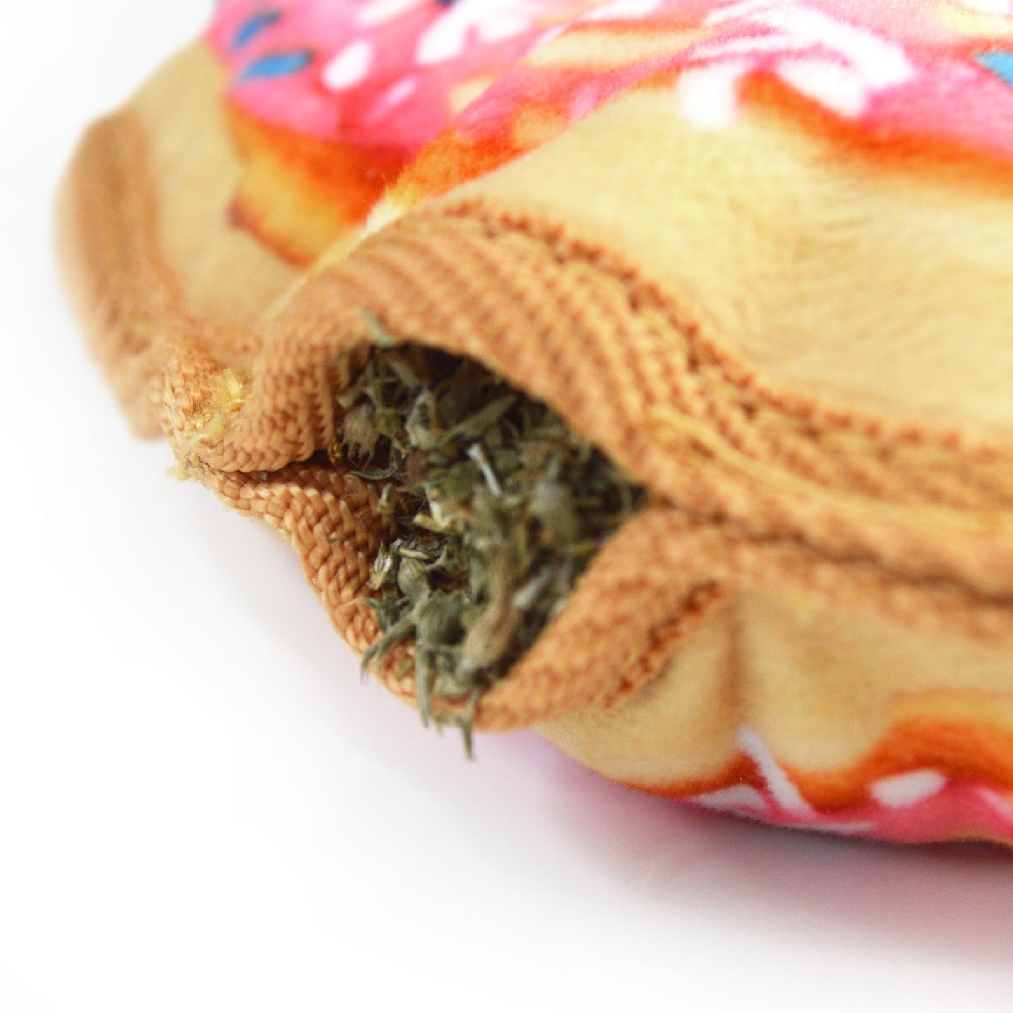 Juguete Interactivo para Perros Doggijuana Rosquilla Recargable con Zacate Gatera Orgánica Calmante Natural