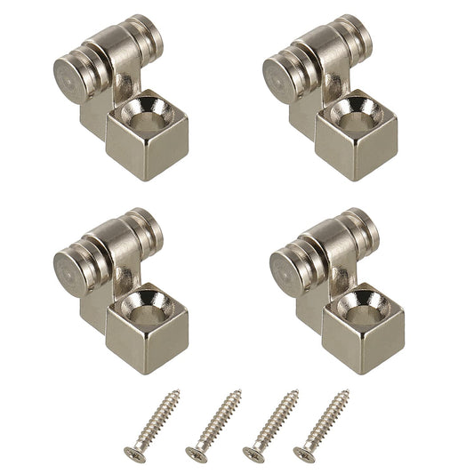 HUAREW Arboles de cuerda de rodillo de guitarra, guías de cuerda de retención para guitarra eléctrica y bajo con tornillo, 4 piezas (cromo)
