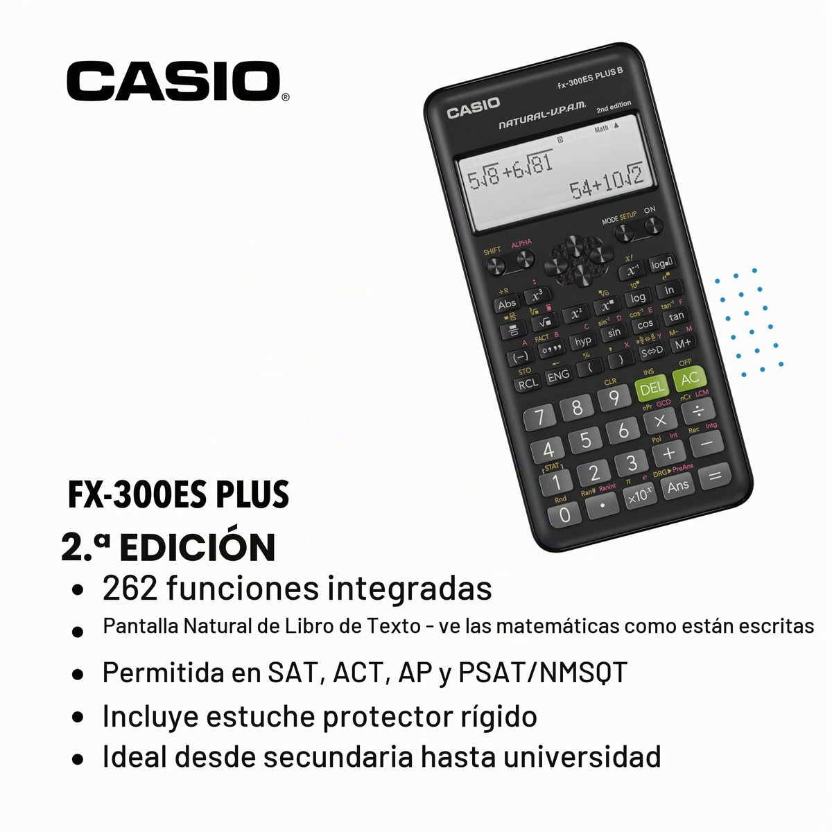Calculadora Científica Casio Blanco FX-300ESPLSB-WAIT