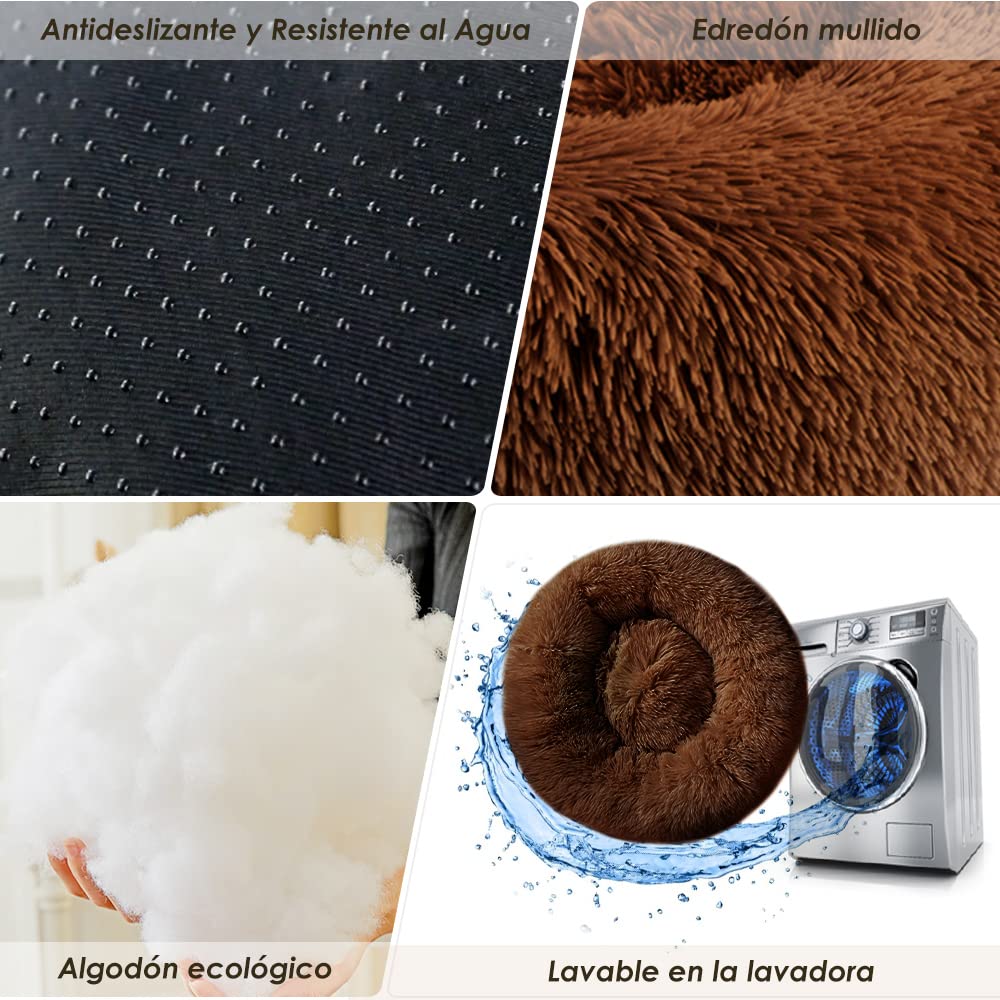 Cama de Perros y Gatos SlowTon Suave Lavable Antideslizante Felpa Calentita para Mascota