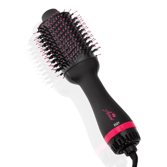 Cepillo Secador de Pelo Asani Negro 4 en 1 con Barril de Titanio Cerámico para Todo Tipo de Cabello