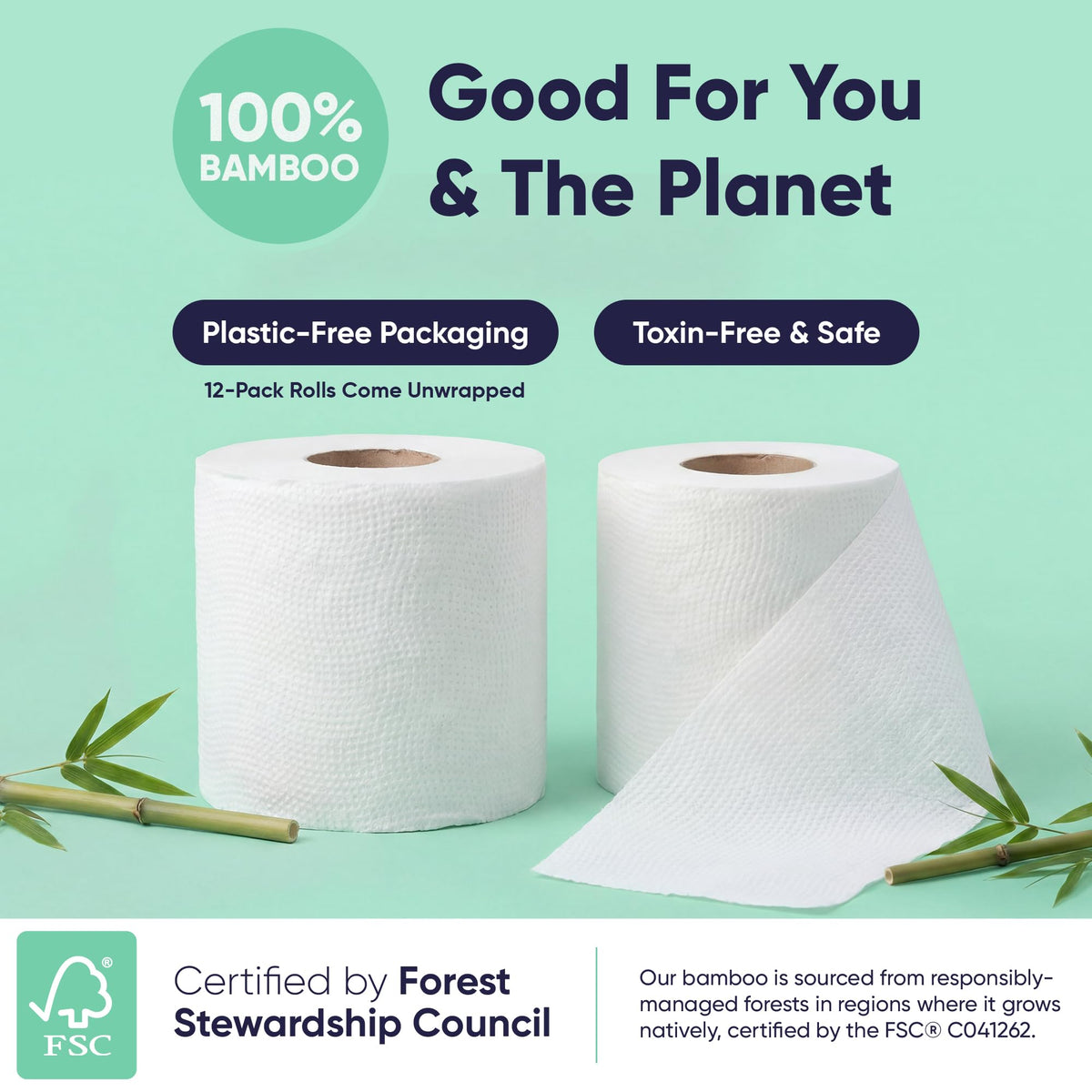 Papel Higiénico de Bambú Cloud Paper Blanco 3 Capas Orgánico Sin Plástico Vegano Certificado FSC