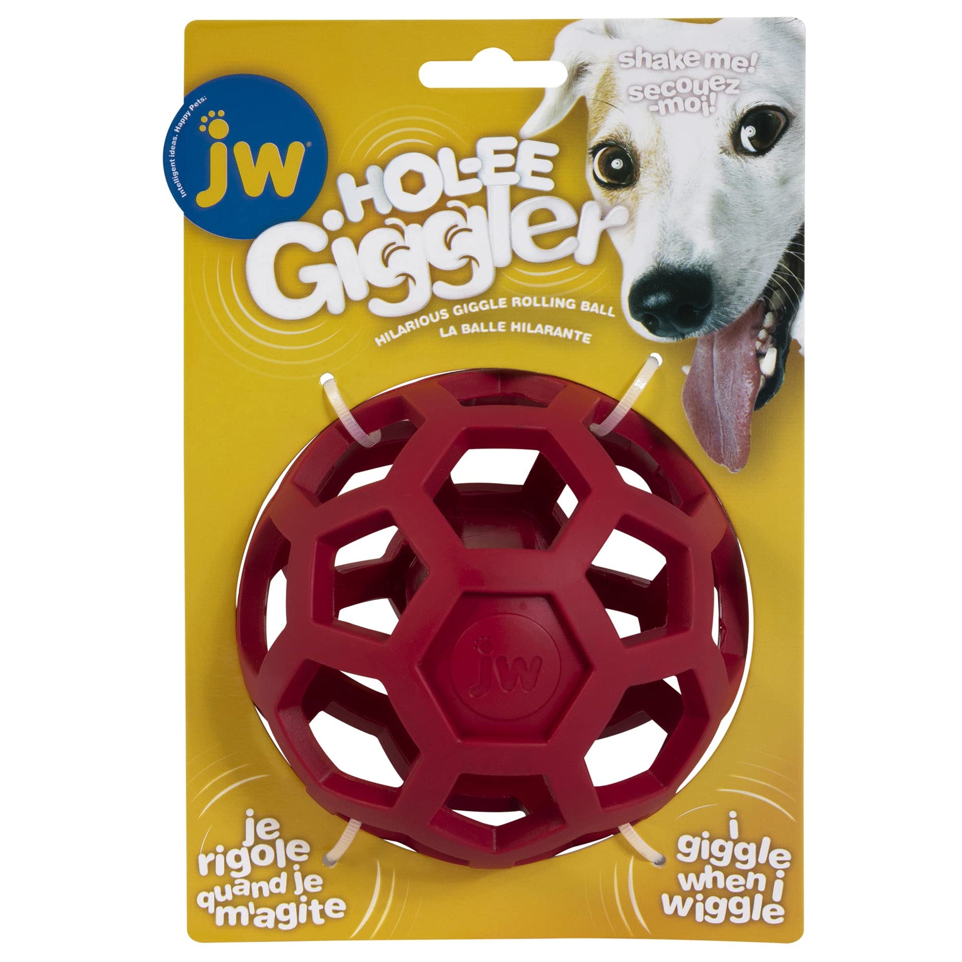 Dispensador de Golosinas JW HOL-EE Roller Rojo Con Sonidos Divertidos para Perros