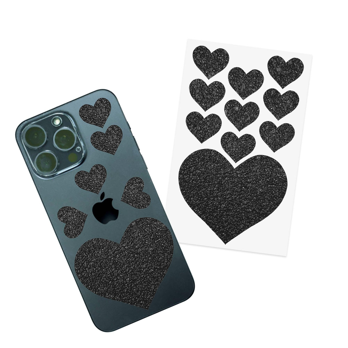 Pegatinas de Corazón Dragon Grips Negras Antideslizantes Impermeables Multiusos