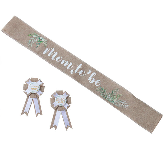 PATICARRY - Pin de placa de hojalata verde salvia para decoración de baby shower, decoración de revelación de género, regalo de mamá nueva para celebración del bebé