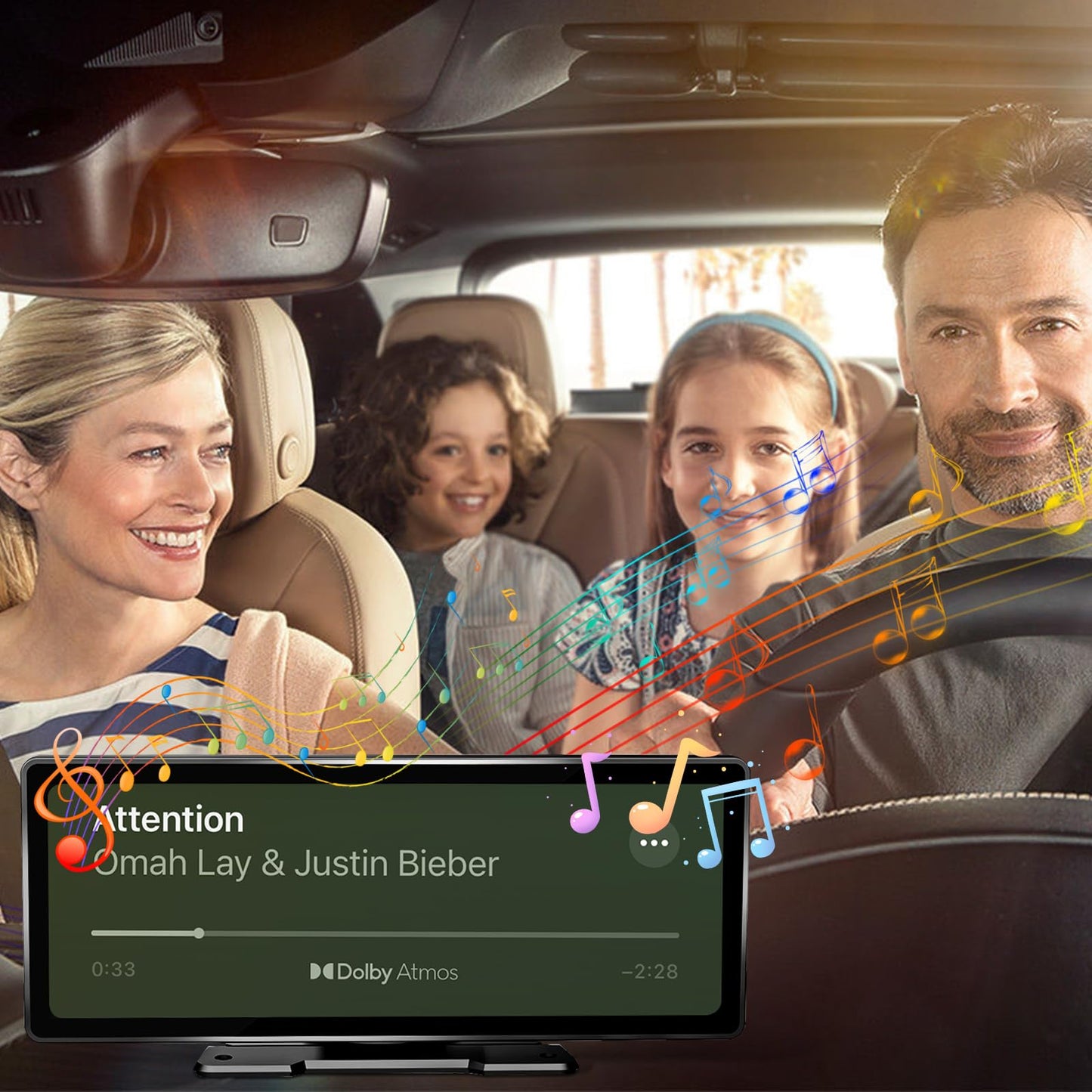 Autoestéreos para Auto de 10.26in Pantalla HD Táctil Capacitiva Portátil,Inalámbrico Apple Carplay,Android Auto,Mirror Link,Multimedia Digital MP5 Bluetooth para Coche GPS/Bluetooth/FM/AUX/TF/USB