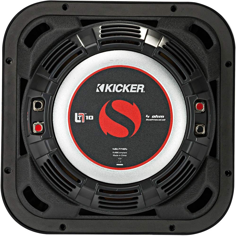 KICKER Subwoofer Paquete de 2 artículos: 10" Solo-Baric L7T Subwoofers DVC 4-ohm (par) - 2X 46L7T104 Subs