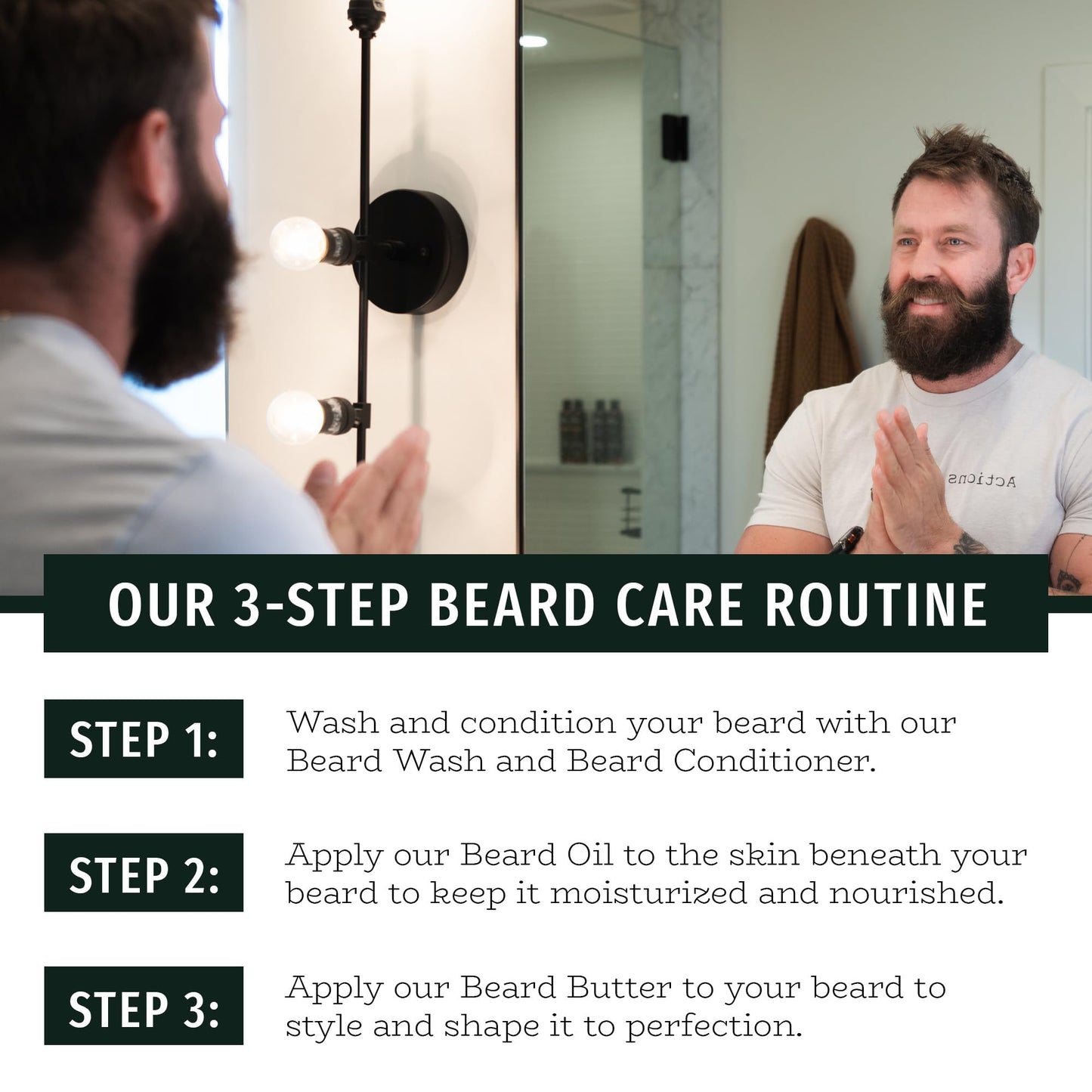 Beard Kit | Live Bearded Made in USA | Beard Bundle (Leather, Cedar, Vanilla - The Executive)