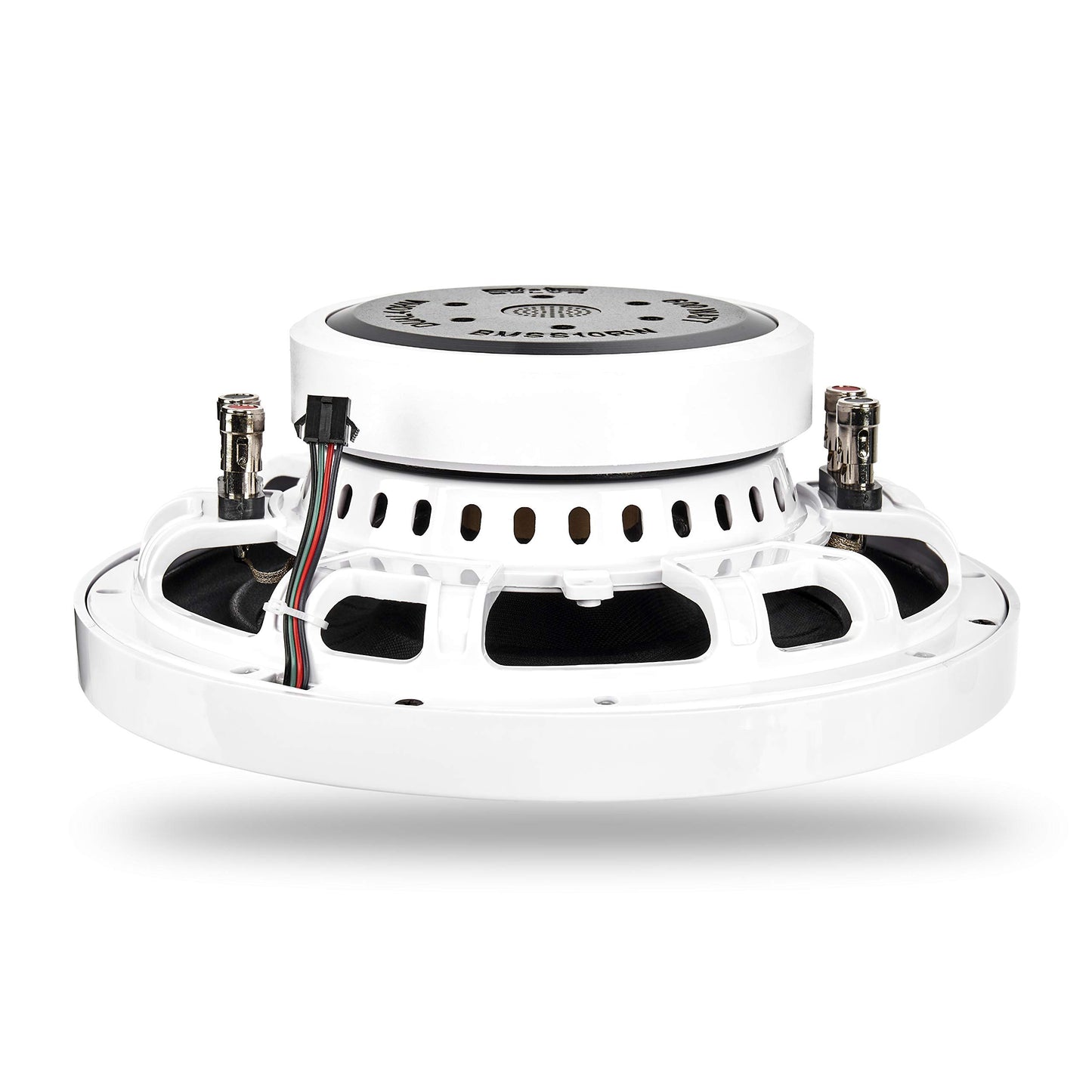 BELVA BMSS10RW 800W Peak (400W RMS) Subwoofer marino poco profundo de 10 pulgadas con iluminación LED multicolor para barcos/ATV/UTV/SxS/Powersport