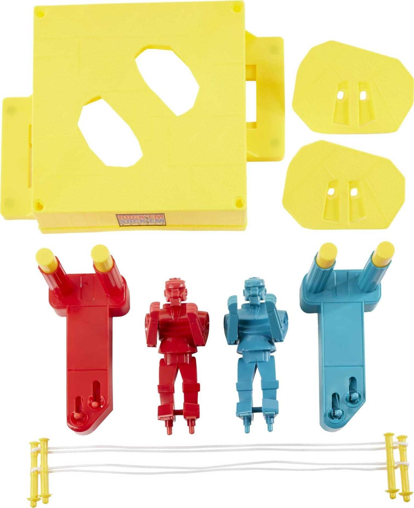 Juego de Robots Mattel Rock 'Em Sock Em Azul con Anillo de Boxeo