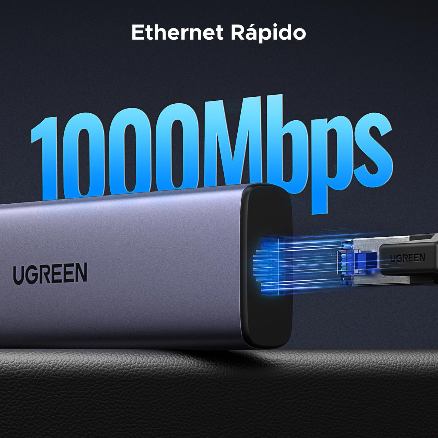 UGREEN Hub USB C, 6 en 1 Adaptador Tipo C con 4K HDMI, Gigabit Ethernet, 3 USB A 3.0 Puertos de 5 Gbps, Carga 100W Compatible con MacBook, iPad Pro, DELL, HP, Surface, Chromebook, Mac Mini