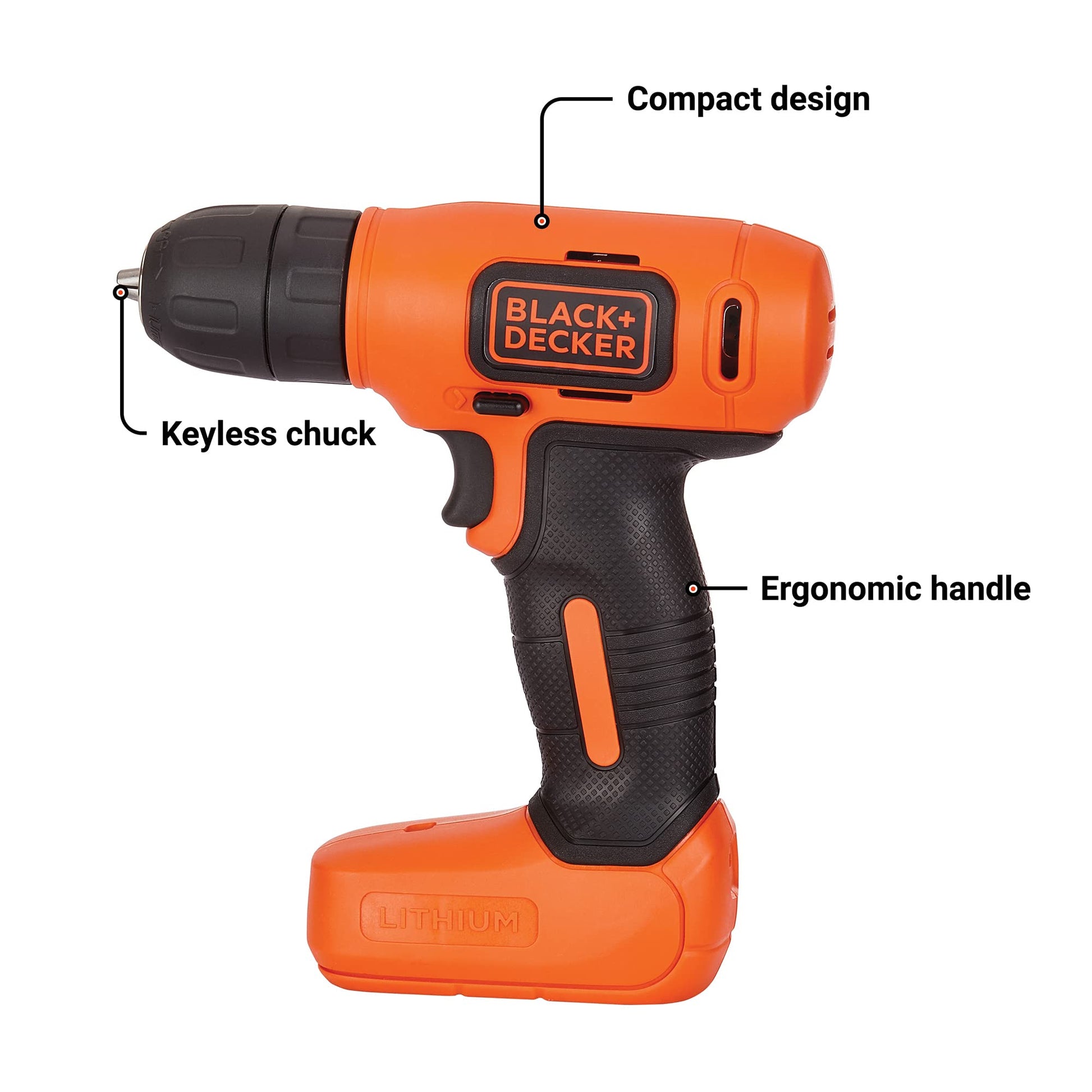 BLACK+DECKER 8V MAX Kit de herramientas para el hogar, 43 piezas (BDCD8HDPK)