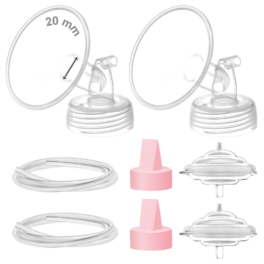 Extractor Maymom Rosa Compatible con Spectra S1, S2 y 9 Plus, Embudo 20 mm y Válvula Duckbill