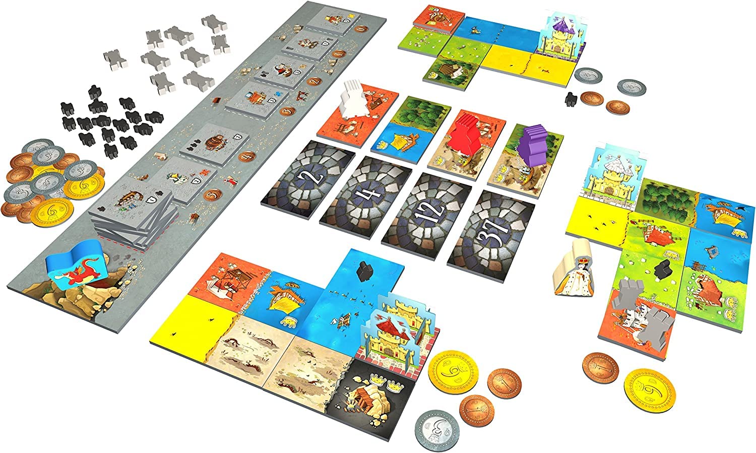 Juego de Estrategia Queendomino por Kingdomino Azul para Toda la Familia