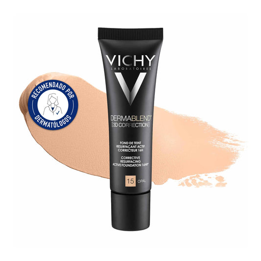 Base de Maquillaje 3D en Mousse para Pieles Mixtas a Grasas FPS 25 Vichy Dermablend T15 30ml