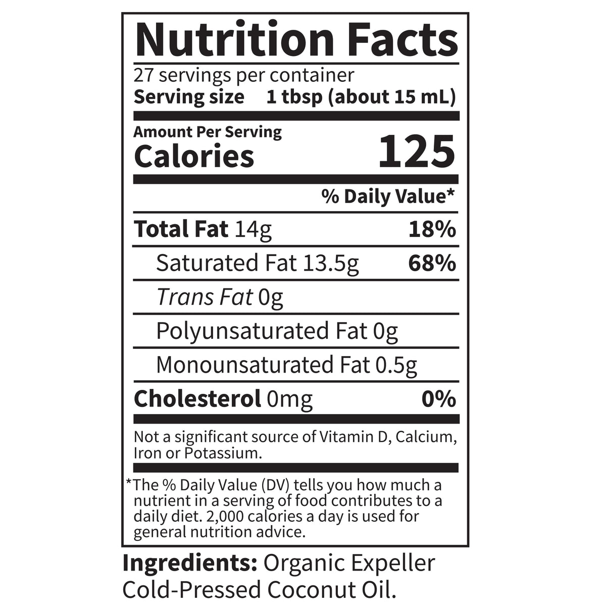 Garden of Life Organic Extra Virgin Coconut Oil - Unrefined Cold Pressed Coconut Oil for Hair, Skin and Cooking, 14 Ounce