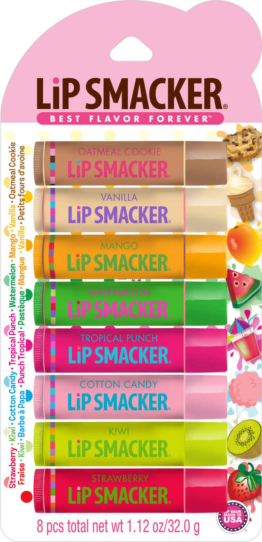 Lip Smacker Lip Party Packs - Brillo labial, 8 unidades, 574838' Party Pack individual, Paquete de 1, 32 grams, 8 unidad, 1