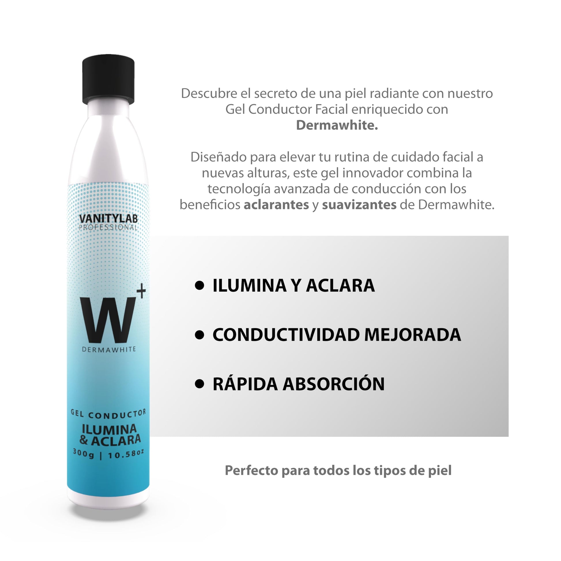 Gel Conductor Facial DERMAWHITE Hidratación Profunda Regenerativo Efecto Lifting