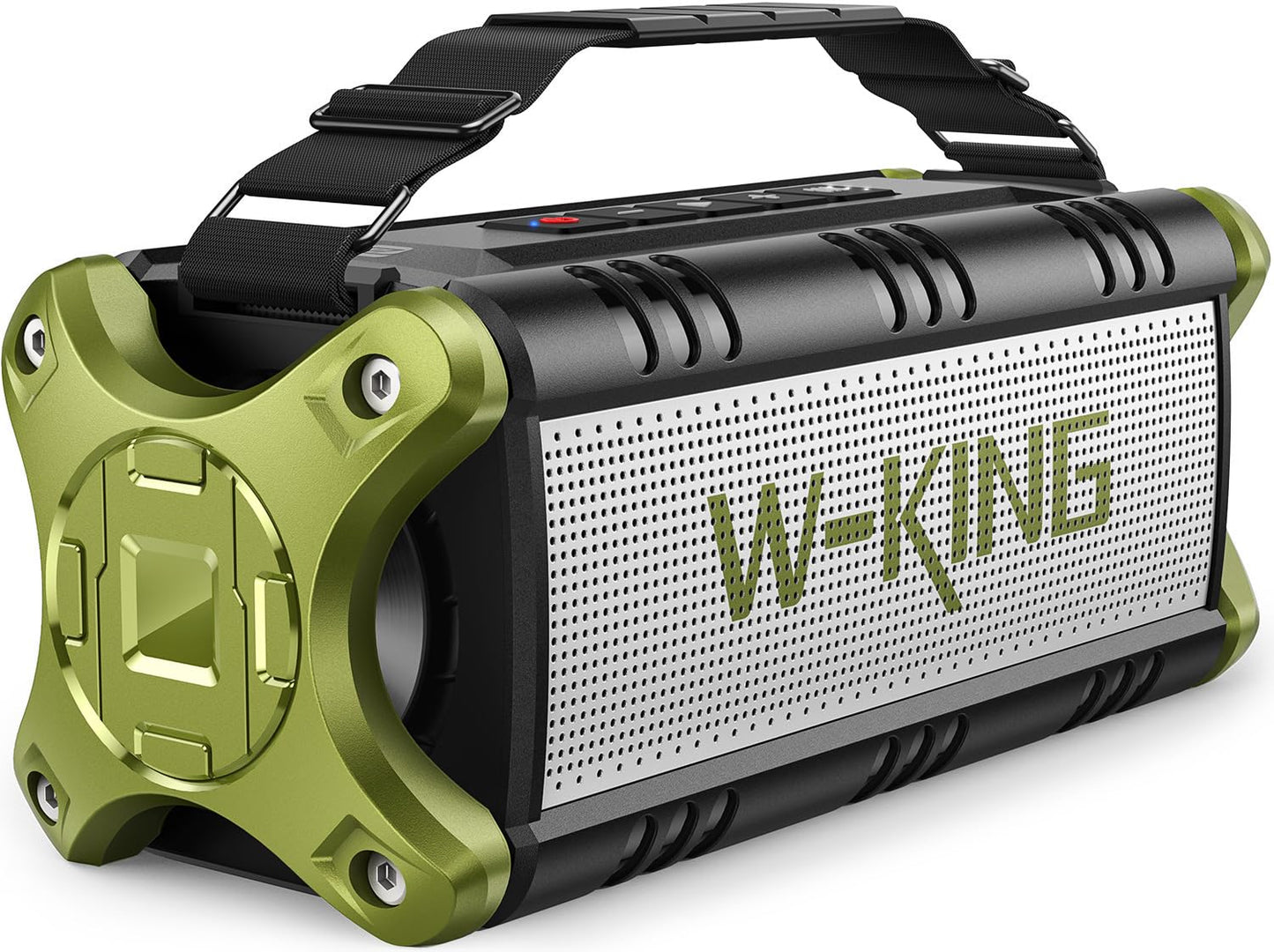 W-KING Altavoz Bluetooth de 90W, Altavoces inalámbricos portátiles Impermeables con 24 Horas de reproducción, Enorme batería, Graves potentes mejorados, subwoofer con NFC para Interiores y Exteriores