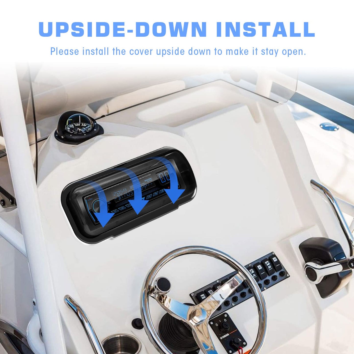 Cubierta impermeable para receptor estéreo, protector de radio para barco