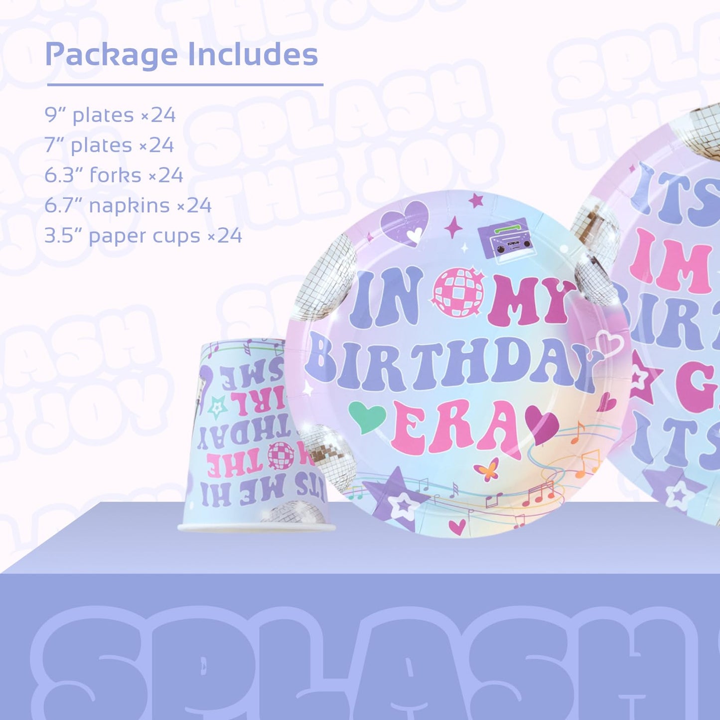Its Me Hi Im The Birthday Girl Its Me Vajilla incluye platos, tenedores, servilletas, tazas, decoraciones de vajilla In My Birthday Era