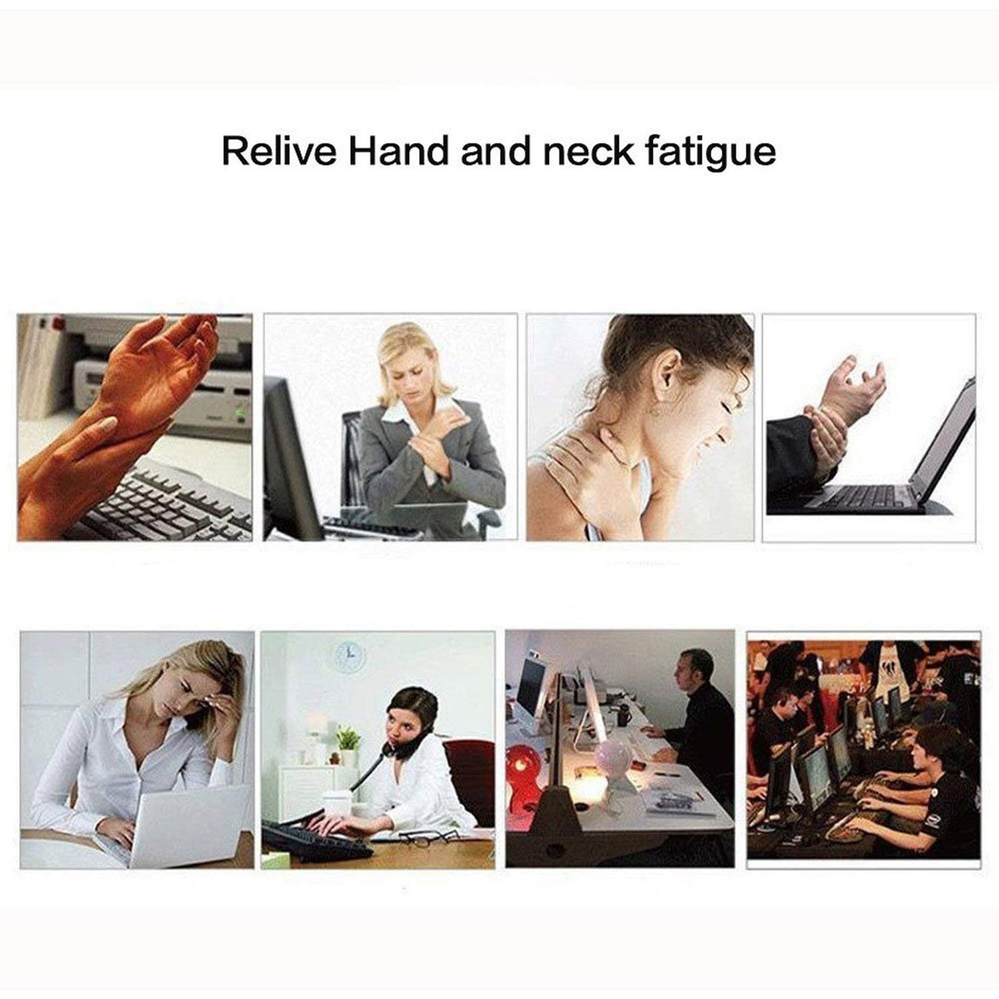 Ratón Inalámbrico TECHVIDA Negro Ergonómico Recargable 2.4 GHz para Mac y Windows