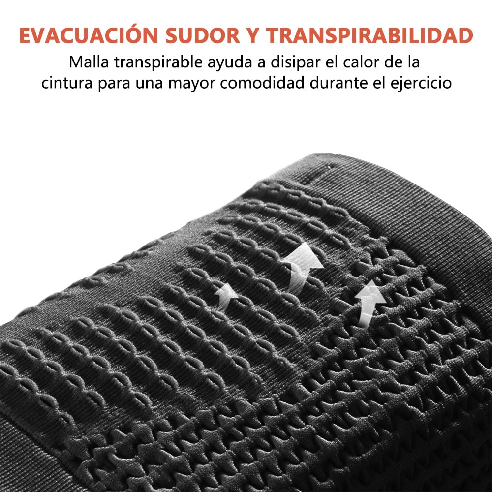 Cangurera para Correr para Hombre y Mujer, Riñonera para Correr de Alta Elasticidad, Transpirable y No Fácil de Sacudir, Ideal para Guardar Móvil y Llaves Haces Ejercicio, Negro (Talla M)