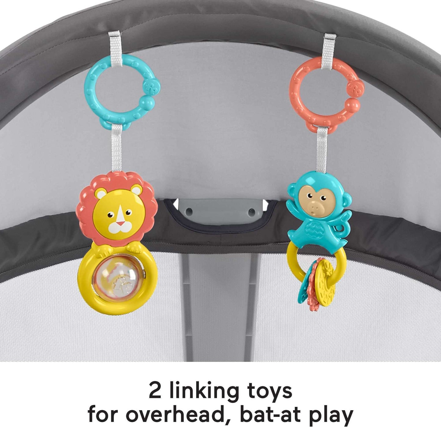 Fisher-Price On-The-Go - Cúpula para bebé, Molino de viento (Embalaje estándar), Grey/Blue/Yellow/White, n.a.