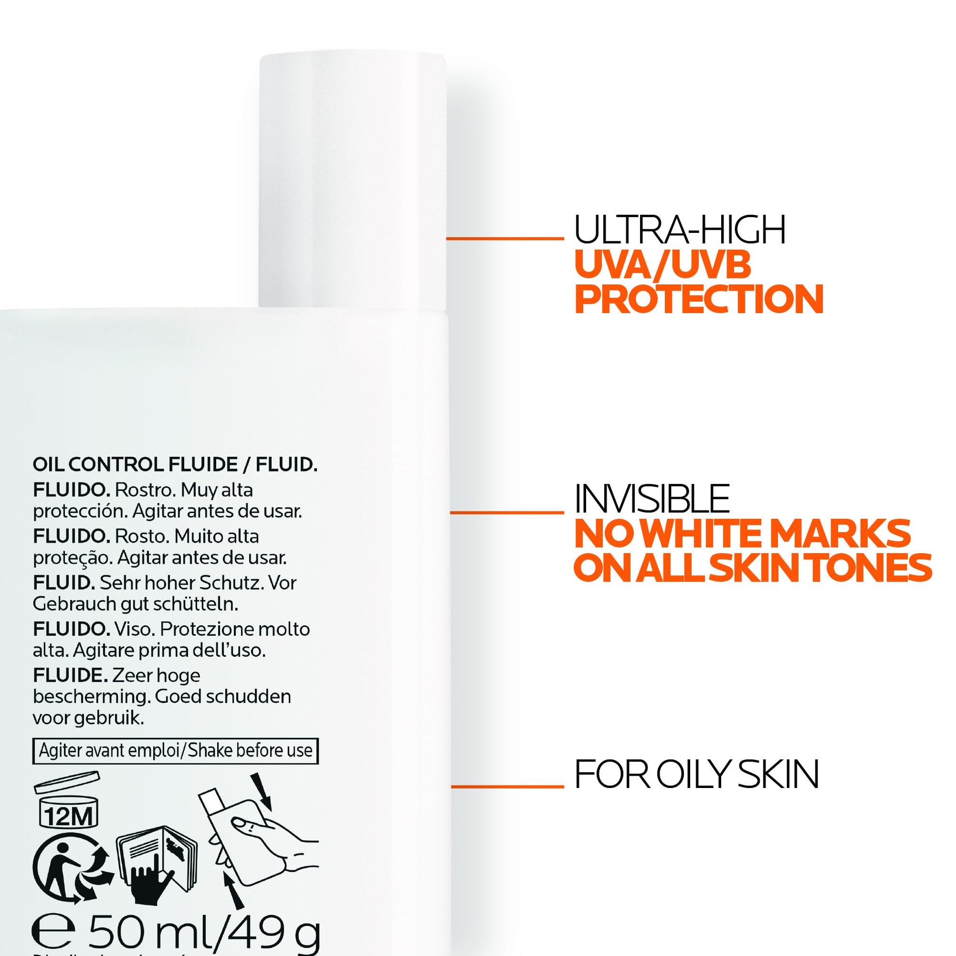 Protector solar Anthelios UV MUNE 400 Oil Free con FPS 50+ para control de brillo y protección total. ¡Compra en línea y protege tu piel del sol!