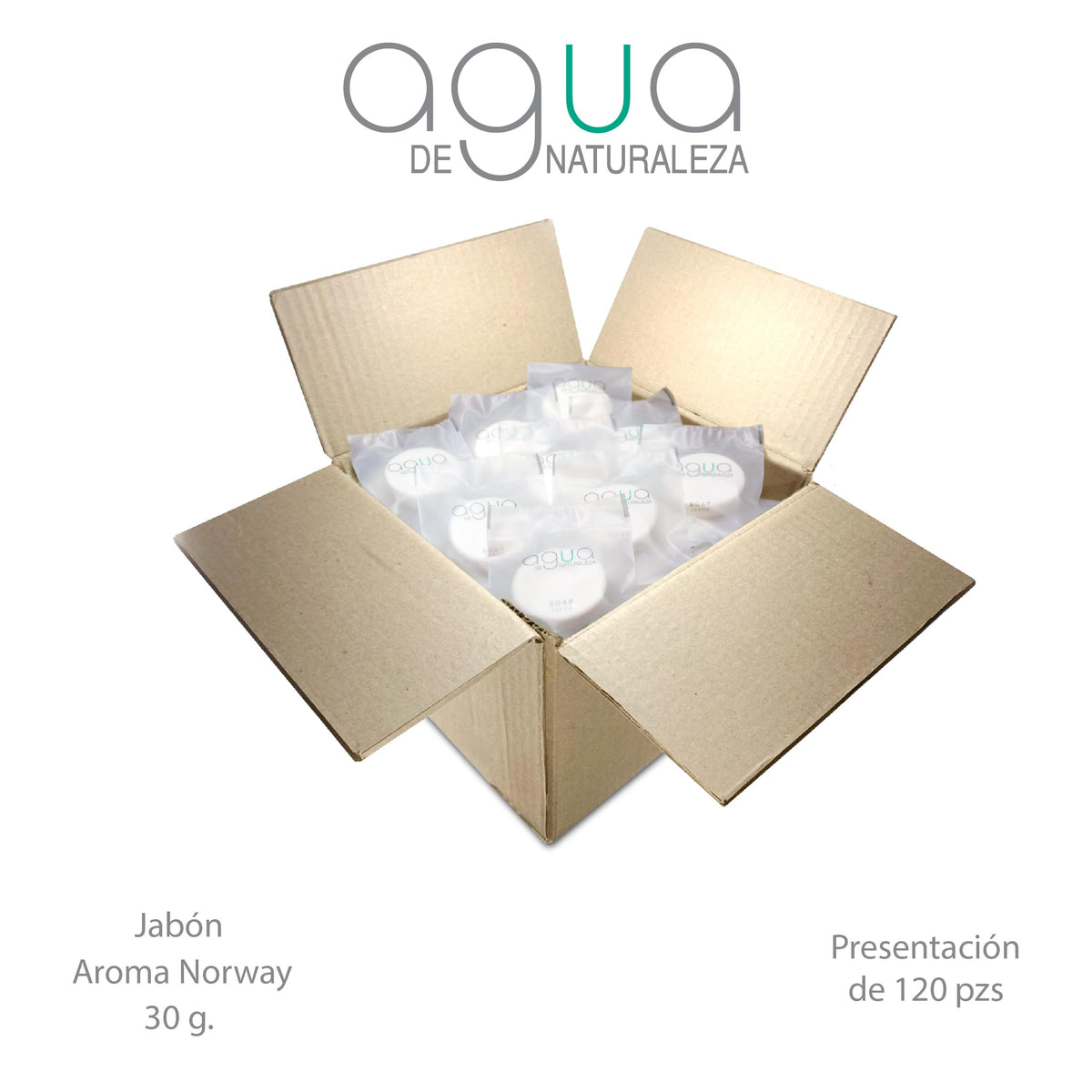 Jabón 30g Agua de Naturaleza, Amenidades hoteleras, 120 unidades
