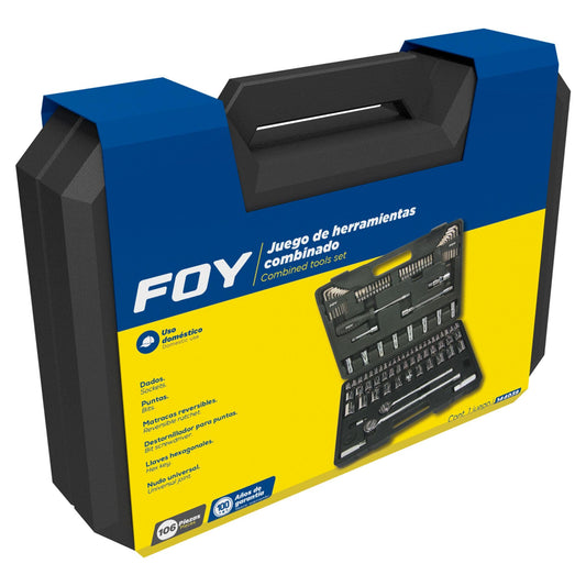 Foy 144038 Juego combinado de herramienta, 106 piezas