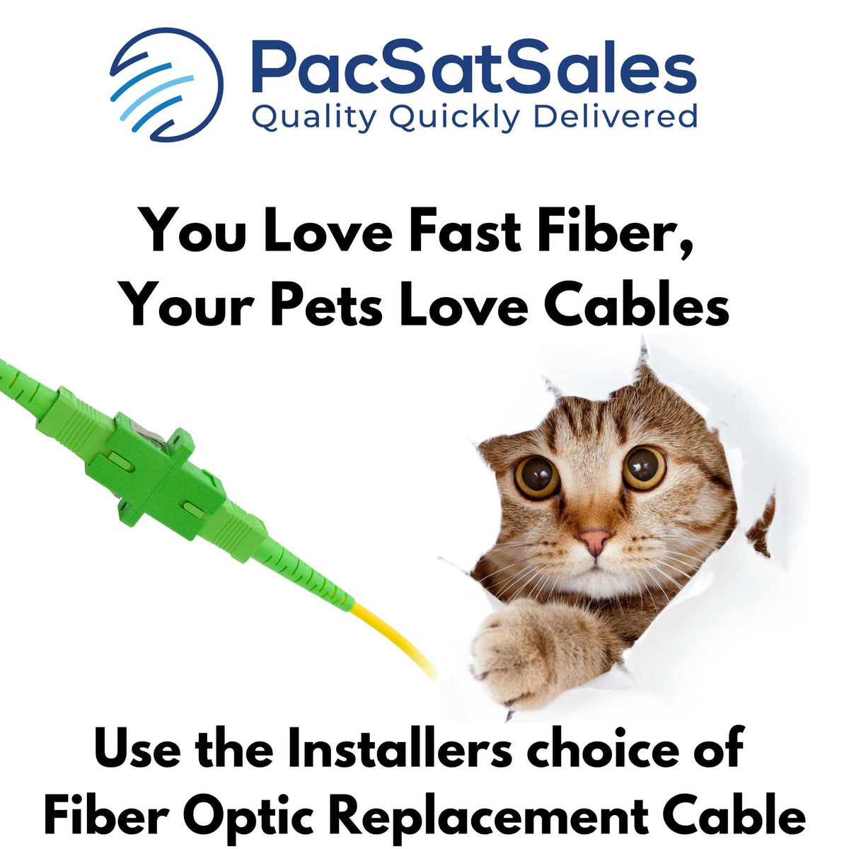 Cable de Fibra Óptica PacSatSales Verde Monomodo SC/APC 10 m para Internet Doméstico