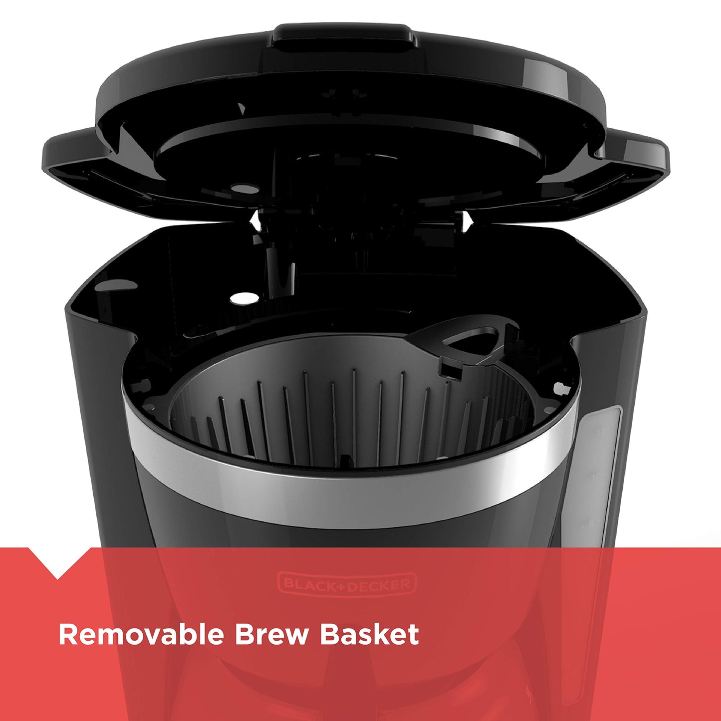Black & Decker CM1160B - Cafetera programable (12 Tazas, 2 Unidades), Color Negro
