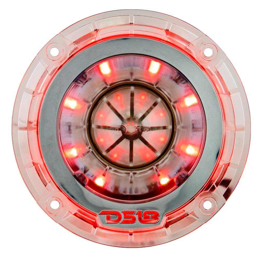 DS18 PRO-TW4L RGB Super altavoz de agudos - 1.75 pulgadas, marco de policarbonato y diafragma de titanio, 560 W máximo, 280 W RMS, 4 ohmios, cruce integrado - Los tweeters PRO son los mejores del mercado de audio profesional (1 altavoz)