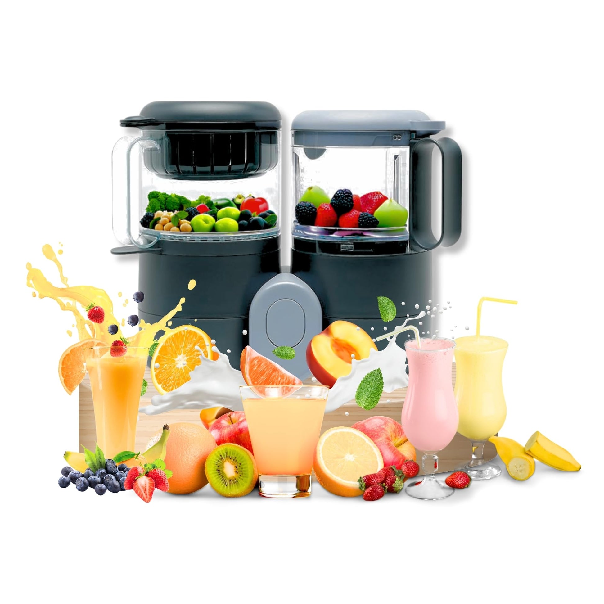 Vaporizador y Licuadora para Bebé Multifunción con Descongelación y Recalentamiento