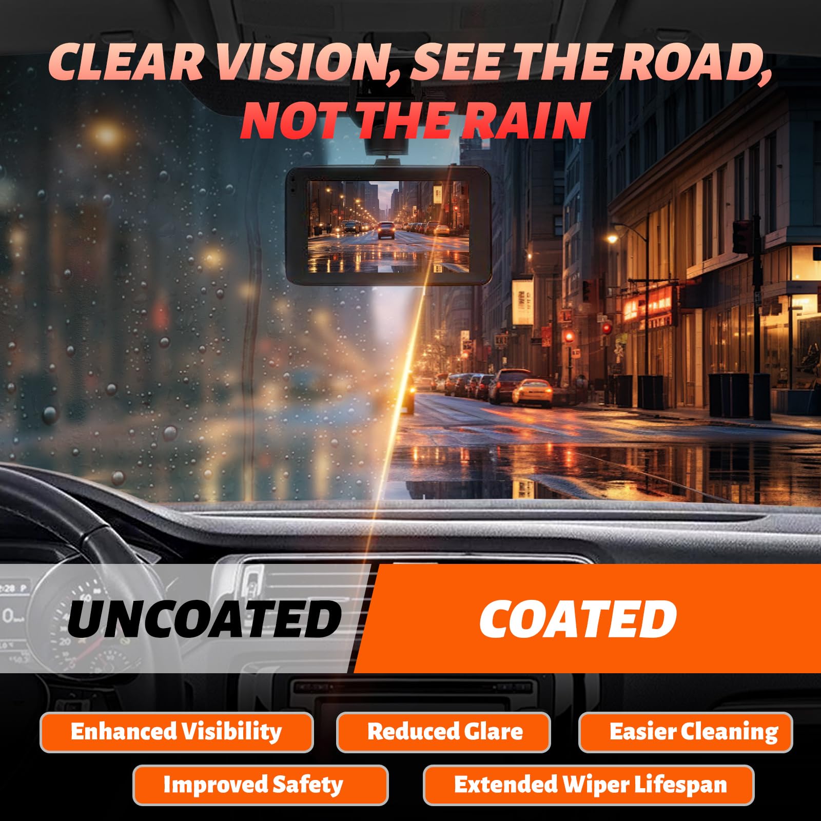 Líquido Hidrofóbico Shieldom Transparente con Aplicador de Fieltro para Ducha de Vidrio y Parabrisas