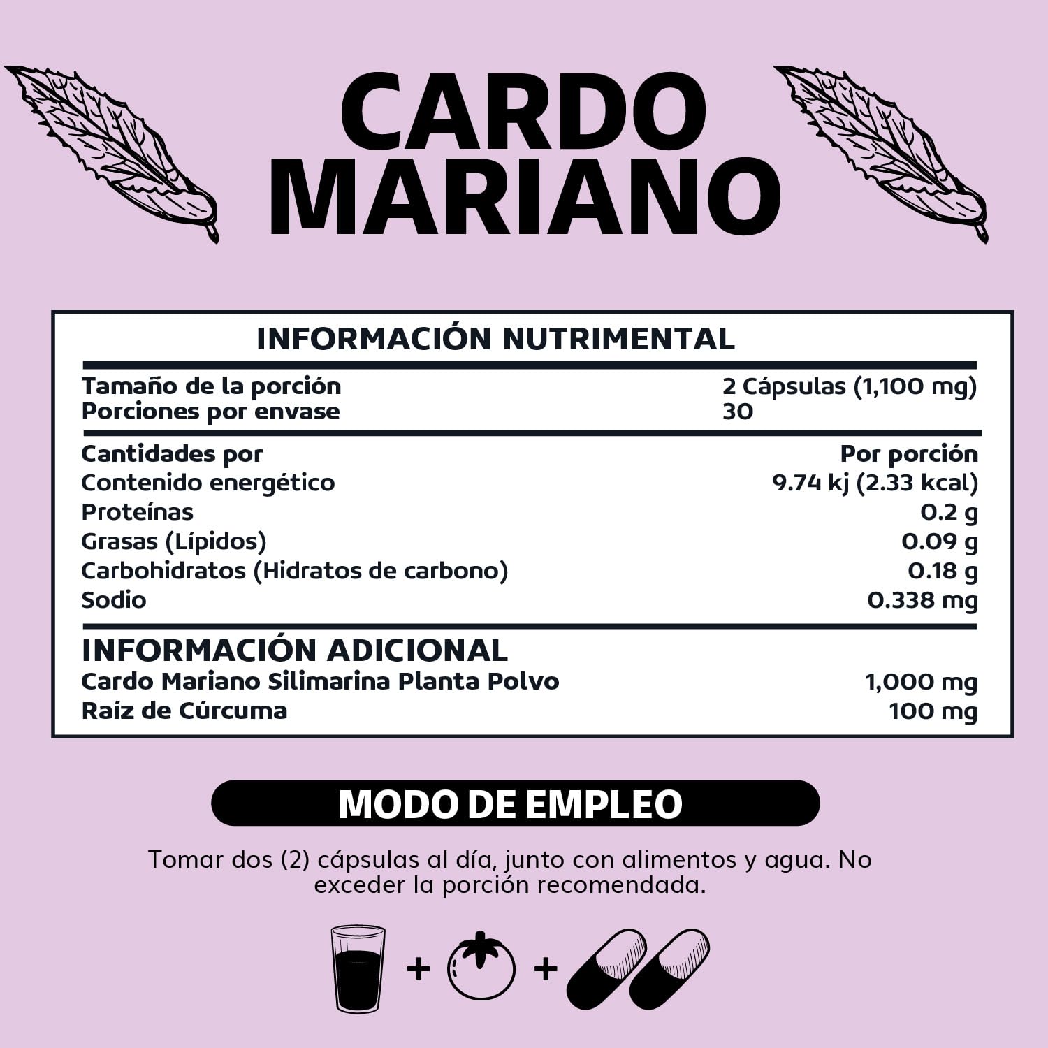 Beyond Vitamins | Cardo Mariano (extracto de Silimarina 100% natural y vegano | Milk Thystle | Fórmula Premium potenciada con Raíz de Cúrcuma | 60 cápsulas