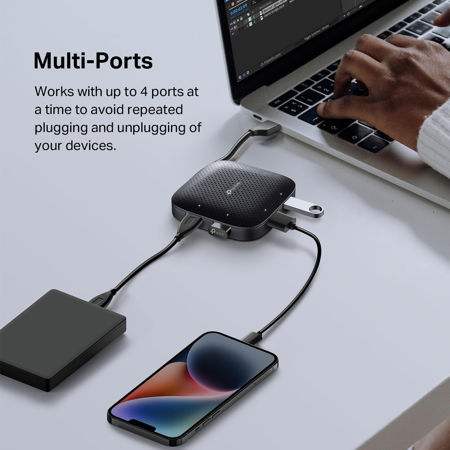 TP-Link UH400 Hub Portátil de 4 Puertos USB 3.0