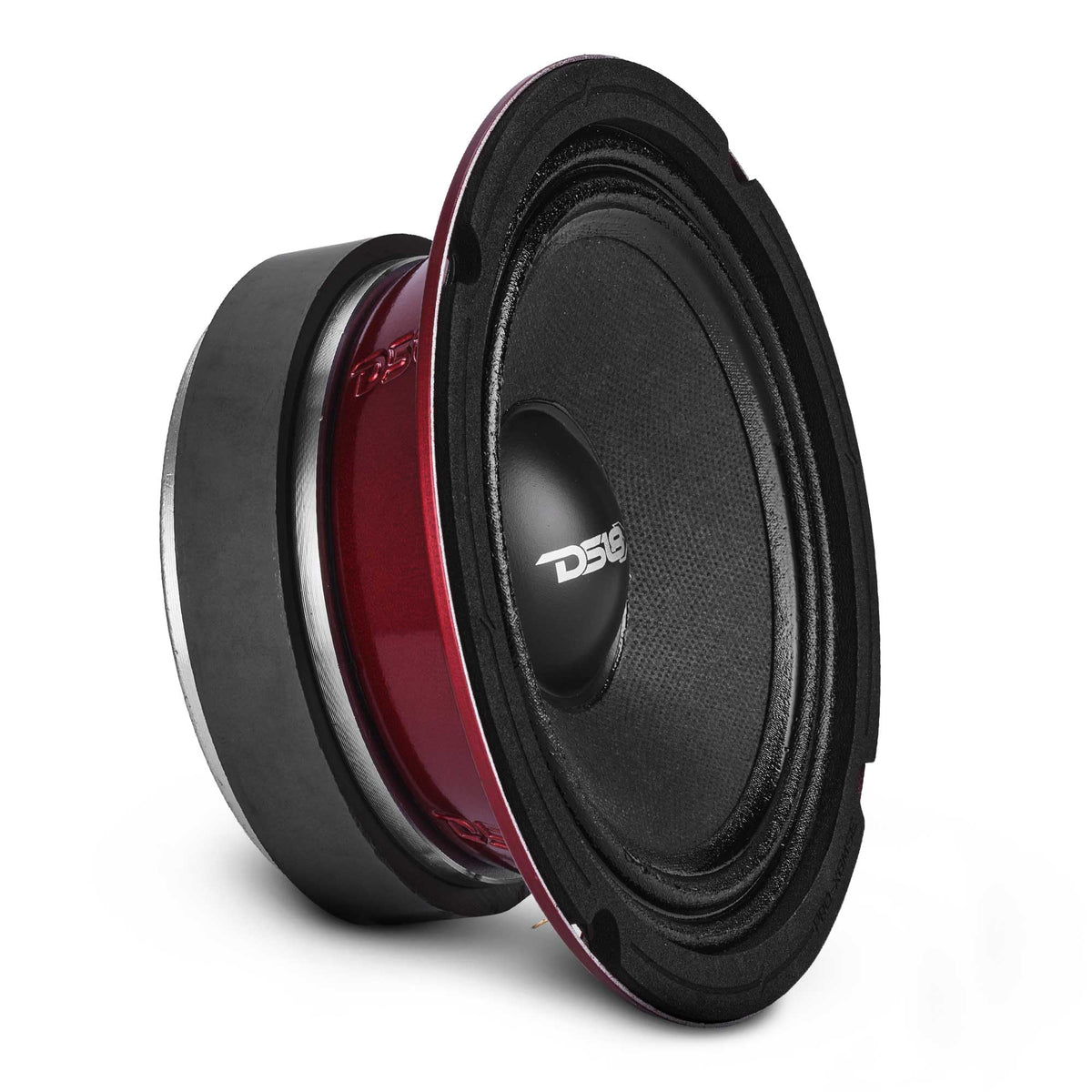 Altavoz PRO-X6MSE DS18 Rojo Midrange de 6.5" con Canasta Sellada para Sistema de Sonido en Carro o Camión 450W MAX 8 Ohms