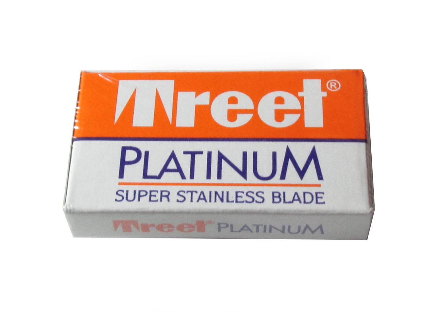 Treet- 100 hojas de afeitar de doble filo de acero inoxidable Platinum Super: nuevo formato que ahorra espacio