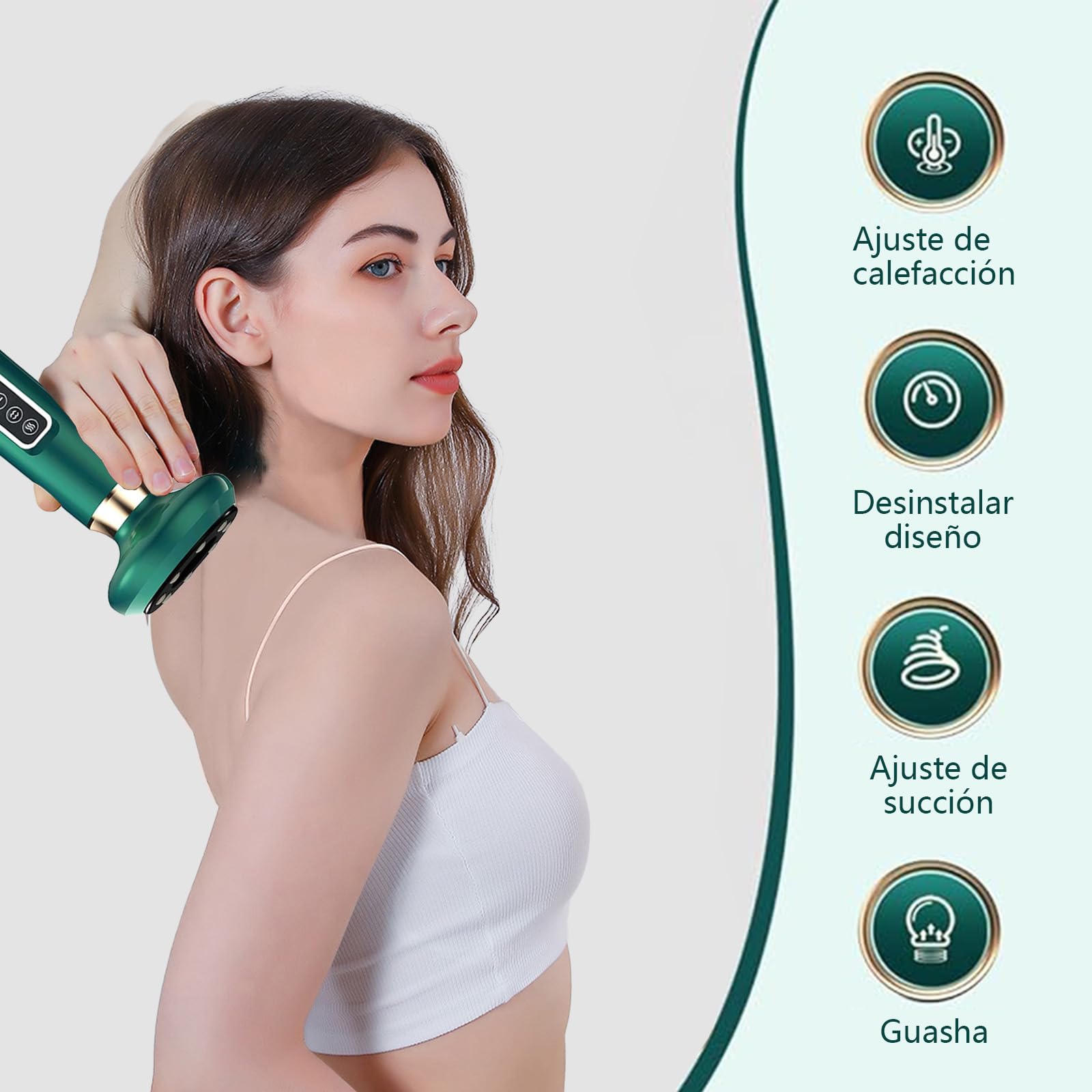 UOUOU Bluile Cellulite Massager,Masajeador anticelulitico, Dexvon Masajeador Anticelulitico, 12 niveles de succión ajustables con for Cintura, Brazos y Piernas y Brazos aliviar la fatiga y la piel