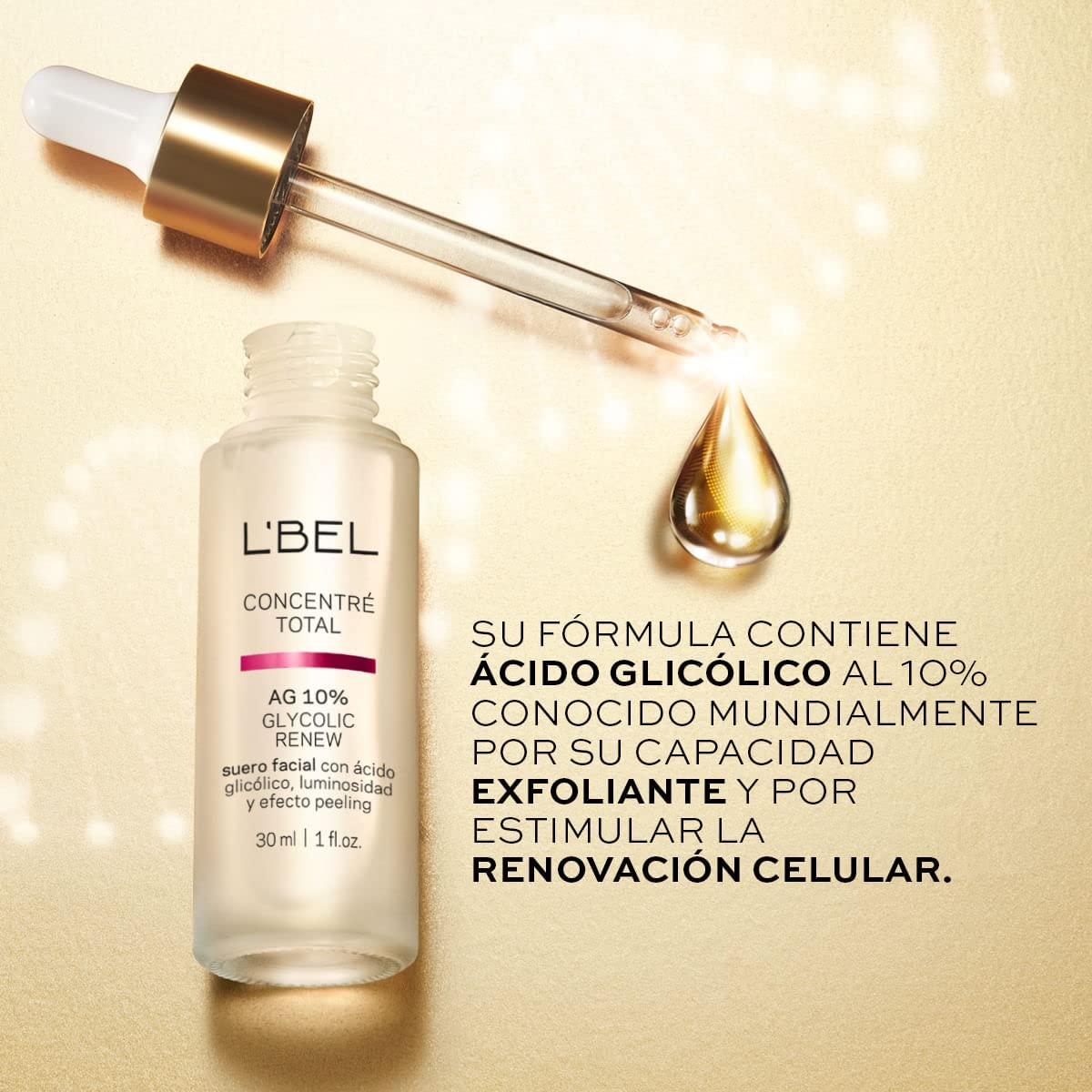 L'BEL - Set Concentré Hyaluronic Complex,Concentré Glycolic Renew y bolsa de regalo