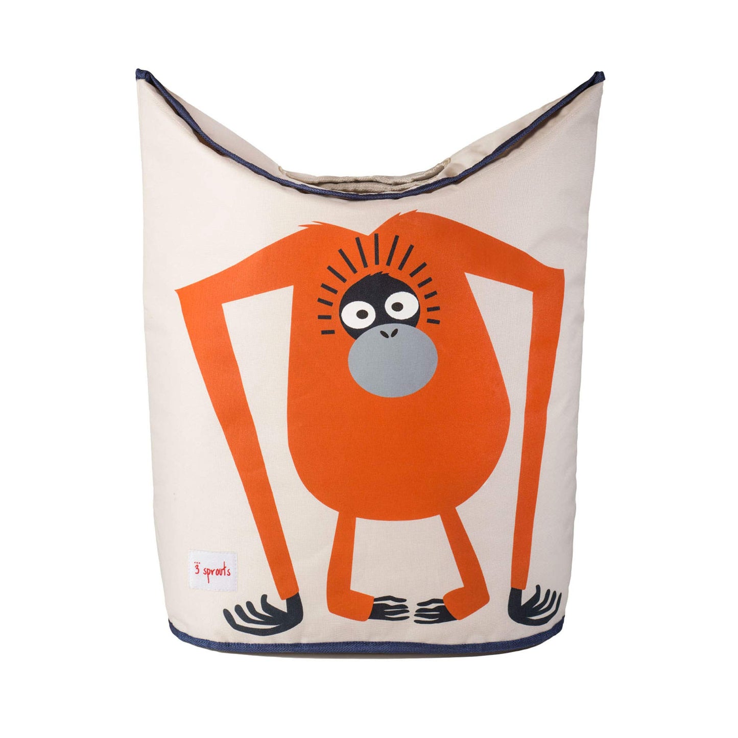 3 Sprouts Baby Laundry Hamper Cesta organizadora de almacenamiento para ropa de guardería - Orangután