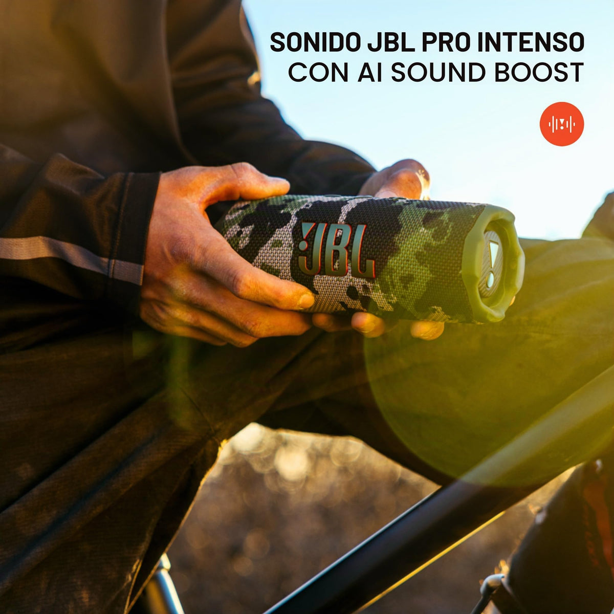 Altavoz Portátil JBL Flip 7 Squad Impermeable y a Prueba de Caídas con Sonido Bold Pro