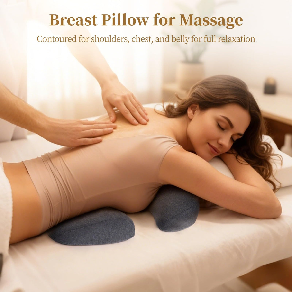 Almohada de Pecho FELISTORY Ergonómica para Masaje en Hogar o Spa