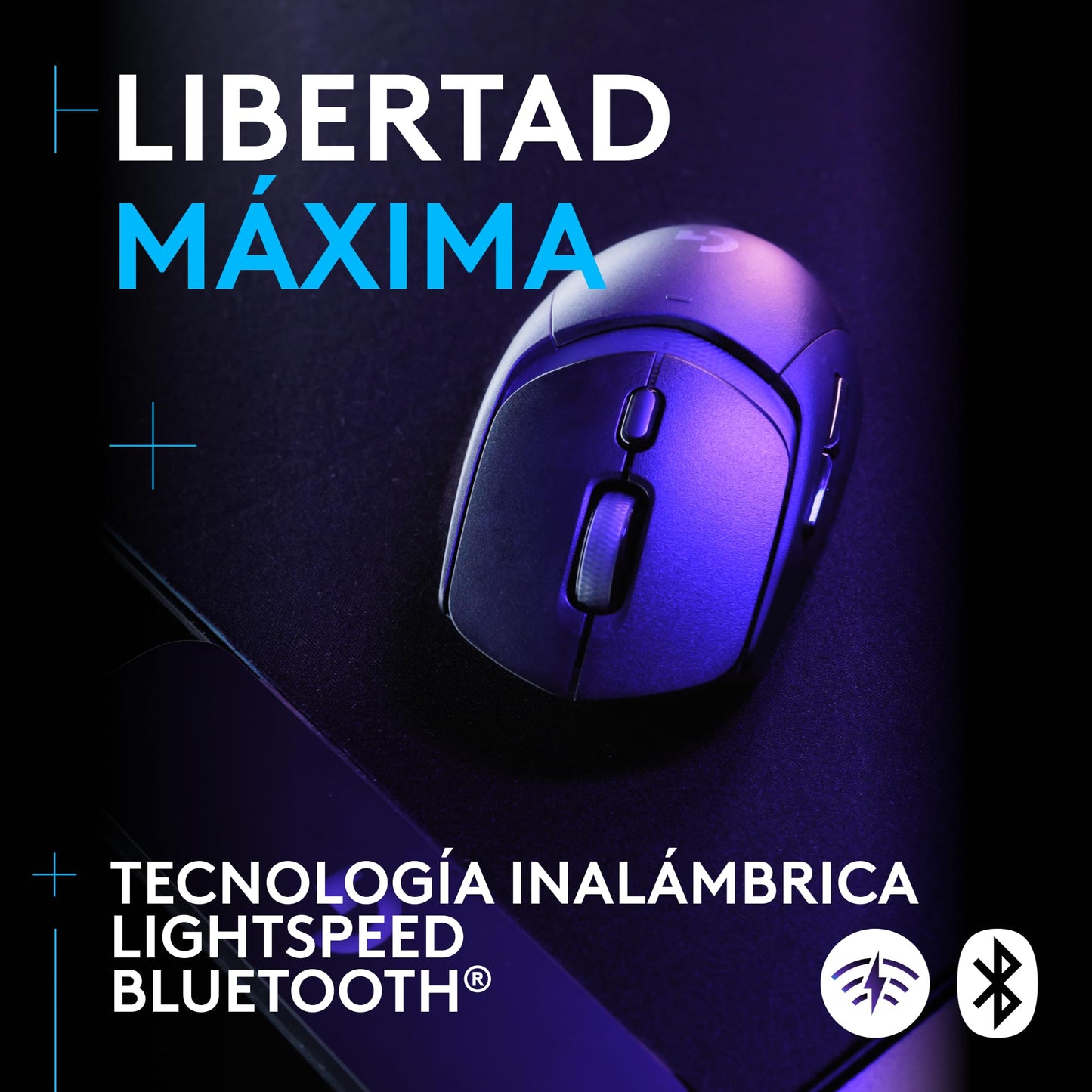 Logitech G309 Mouse inalámbrico Lightspeed para Juegos, Ligero, interruptores híbridos LIGHTFORCE, Sensor Hero 25K, 300+ Horas con una batería AA, 6 Botones programables, PC y Mac - Negro