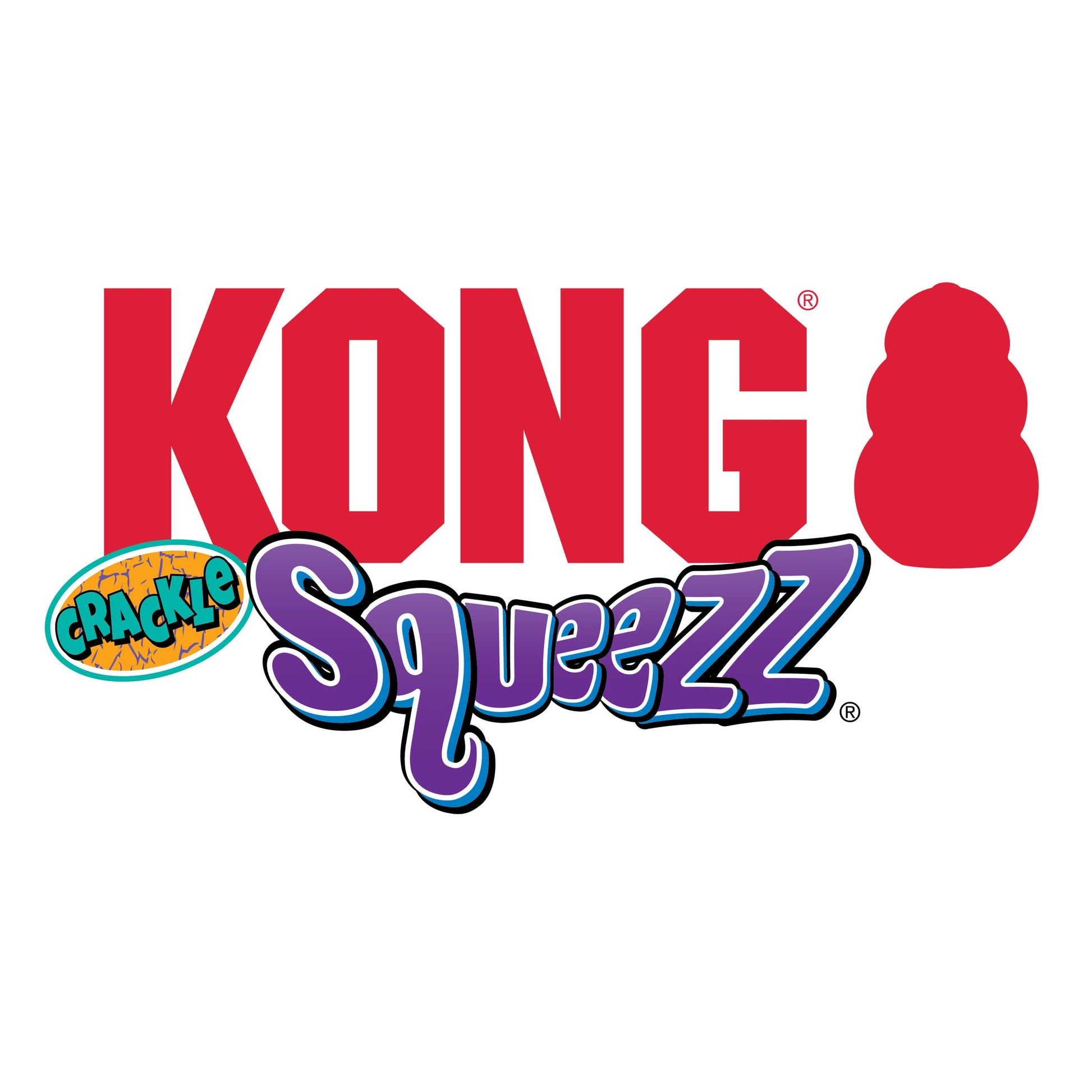 Kong Squeezz Crackle Bone, Multicolor, Grande