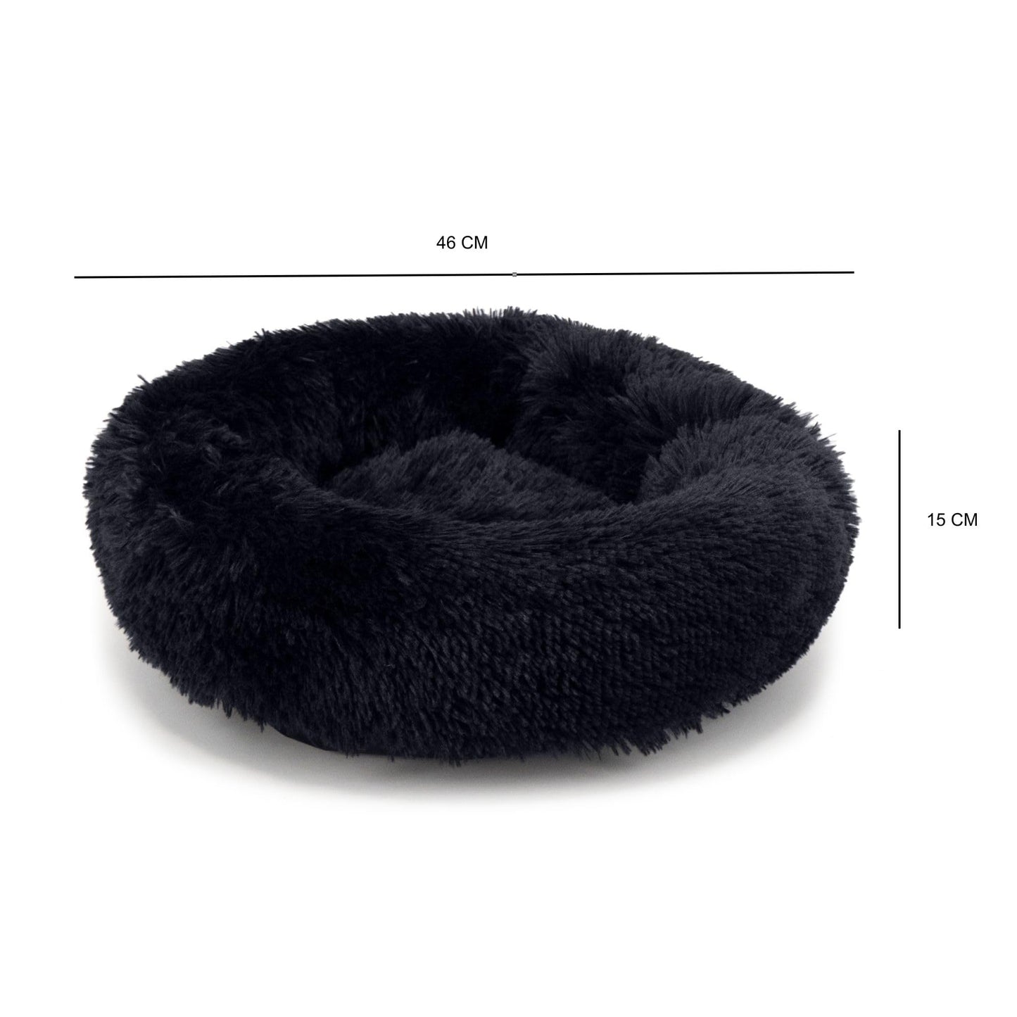 Cama para Perro Hills Negro Tipo Dona Anti Estrés X-Small