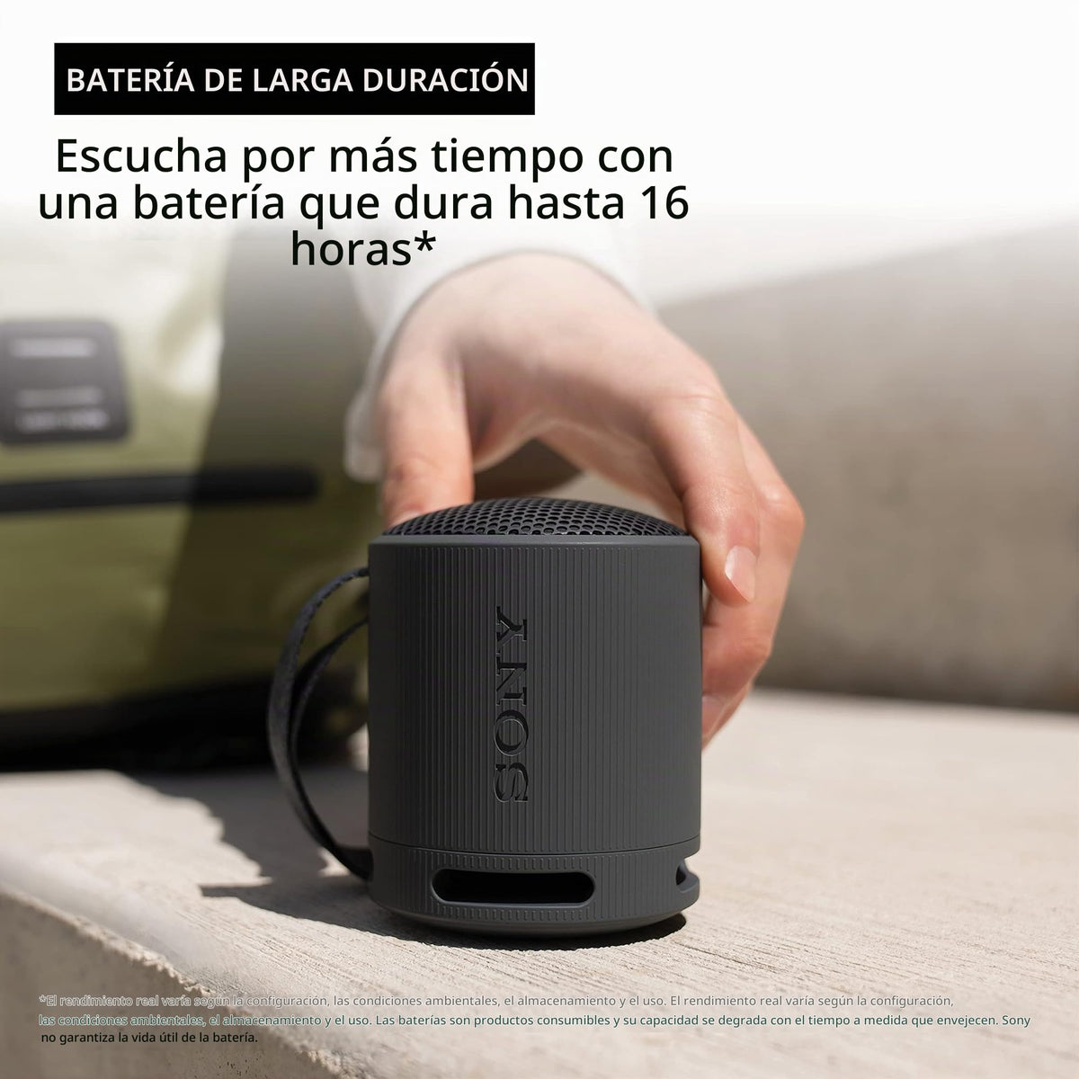 Bocina Inalámbrica Sony XB100 Gris Sonido Potente Reacondicionada