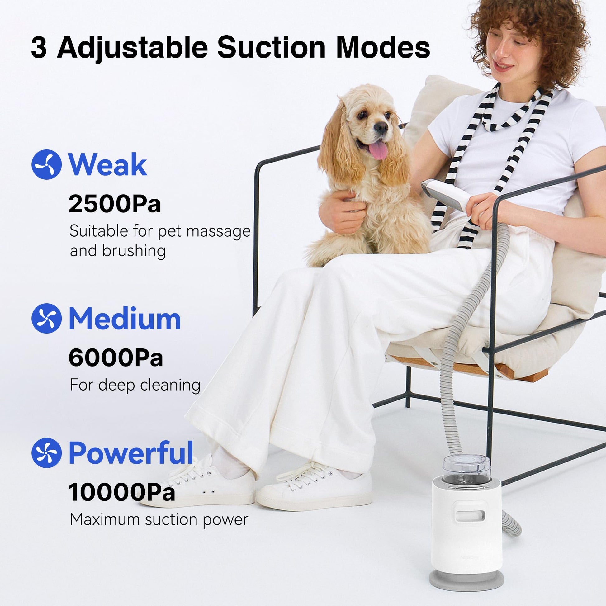 Aspiradora para perros Neakasa by neabot P0 Pro, para la caída del pelo, kit de aseo portátil y ligero de 3 kg, cortapelos silencioso para perros, removedor de pelo para gatos